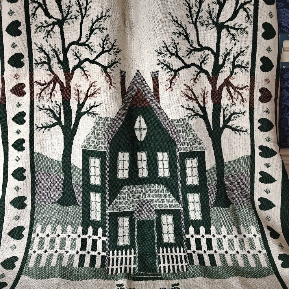 Cozy Cottage Throw  Blanket Woven Winter Y2K